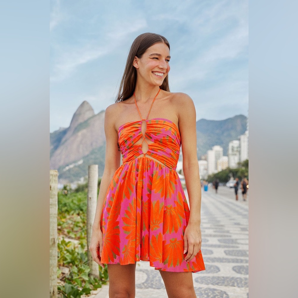 Farm Rio Pink Copacabana Mini Dress